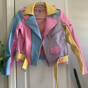UNIF Pastel Moto Jacket - size Small